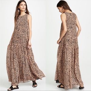 FAME AND PARTNERS Animal Print Full Maxi Dress
